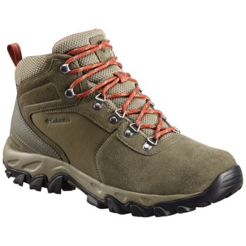 Columbia Wandelschoenen Heren, Newton Ridge Plus II Suede Waterproof Wide Olijfgroen, 28FVRSBJK